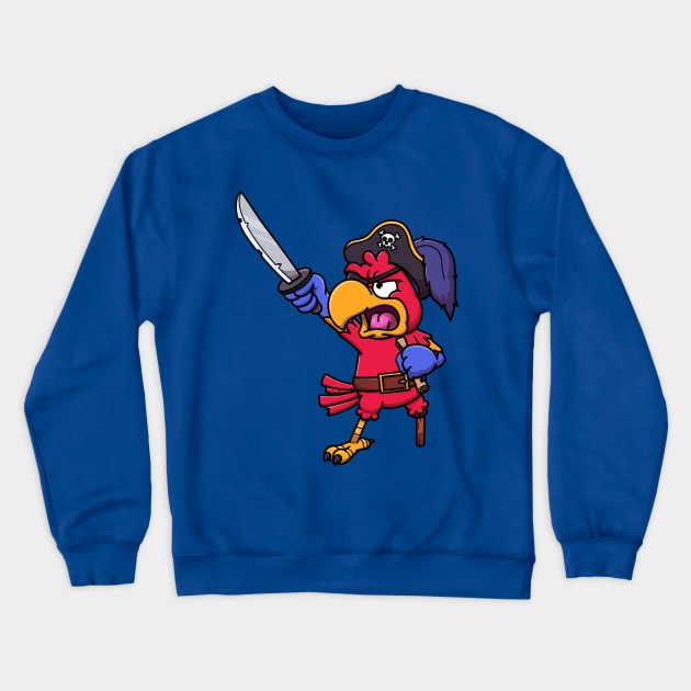 Pirate Parrot Crewneck Sweatshirt by TheMaskedTooner